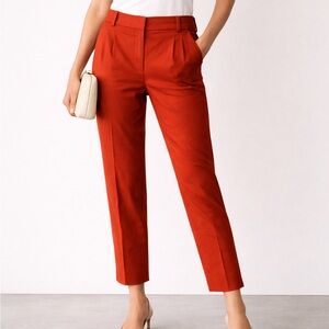 J.Crew Burnt Orange Ankle Straight Leg Work Trousers - Size 12